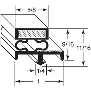 05-307, 100041 , CARROLL COOLERS, GASKET, 36" X 78" OD 4S Compatible with  CARROLL COOLERS 100041