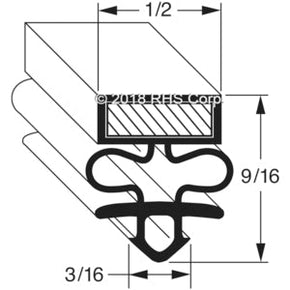 17-487, 1701302 , DELFIELD, GASKET, 25" X 59" GLASS DOOR Compatible with  DELFIELD 1701302