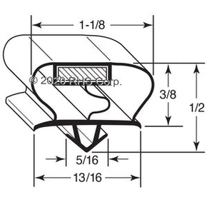 07-330, 2A5192-24 , HOSHIZAKI, DOOR GASKET, 23-1/2" X 29-5/8" OD, 4S Compatible with  HOSHIZAKI  2A5192-24