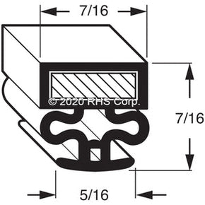 44-117, 070156 , NORLAKE, GASKET, 22-3/4" X 56" Compatible with  NORLAKE 70156