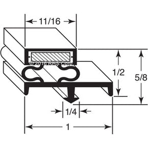 07-800, MC107 , MOD-U-SERVE, GASKET, 10" X 48-3/8" LT GRAY Compatible with  MOD-U-SERVE  MC107