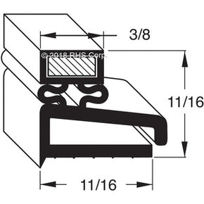 17-104, 6700064 , DELFIELD, GASKET, 11-5/8" X 13-5/8" Compatible with  DELFIELD 6700064