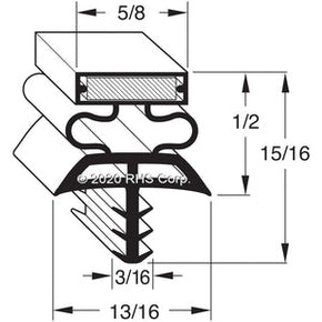 44-288, 145017 , NORLAKE, GASKET, 37-3/4" X 84-1/2", 3S Compatible with  NORLAKE 145017