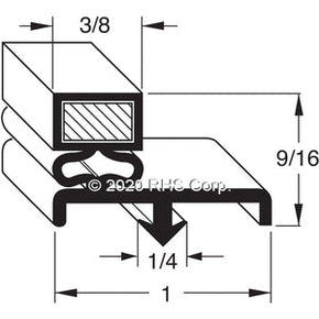 12-153, 18-S-188 , HUSSMANN, GASKET, 23" X 58" -SV- Compatible with  HUSSMANN  18-S-188