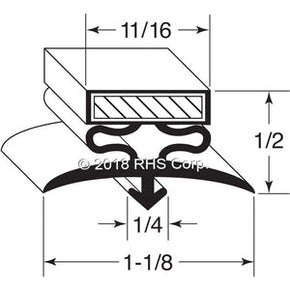 39-068, 2GAD-M008-001 , MCCALL, GASKET, 8-3/8" X 33-1/4" Compatible with  MCCALL  2GAD-M008-001