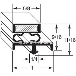 11-528, 8554036-011 , FLORIDA STAINLESS, GASKET, 7-9/16" X 29-1/4", OD Compatible with  FLORIDA STAINLESS  8554036-011