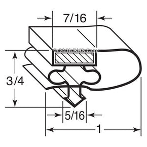 11-679, 65069 , ARCTIC AIR, GASKET, 26" X 22-1/2", GRAY Compatible with  ARCTIC AIR 65069