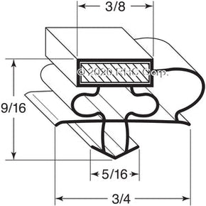67-008, C962300102 , TURBO AIR, GASKET, 8-1/4" X 43" OD, BLK Compatible with  TURBO AIR  C962300102
