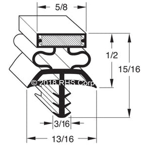 44-286, 145015 , NORLAKE, GASKET, 35-3/4" X 84-1/2" 3S Compatible with  NORLAKE 145015