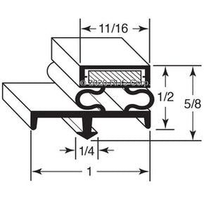 09-270, 2-712S-I , CONTINENTAL, GASKET, 12-1/2" X 24-1/4", REVERSE MOUNT Compatible with  CONTINENTAL  2-712S-I