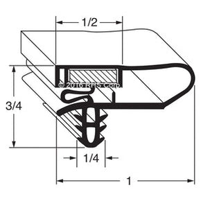 12-009, 0428563 , HUSSMANN, GASKET, 29-3/4" X 65-1/2", GRAY Compatible with  HUSSMANN 428563