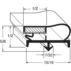 27-836, 703-963D-40 , BEVERAGE-AIR, GASKET, 25-1/2" X 54" AIRCELL Compatible with  BEVERAGE-AIR  703-963D-40