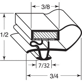 27-218, 712-048D-05 , BEVERAGE-AIR, GASKET, 23-3/4" X 53-5/8", BLACK Compatible with  BEVERAGE-AIR  712-048D-05