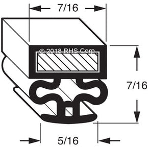 12-155, 5-S-359-1 , HUSSMANN, GASKET, 28" X 61-5/8" Compatible with  HUSSMANN  5-S-359-1