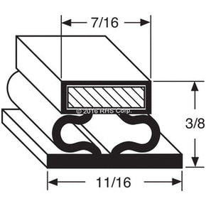 41-046, 13012P010 , PUFFER HUBBARD, GASKET, 27" X 59-1/2", GLASS DOOR Compatible with  PUFFER HUBBARD  13012P010