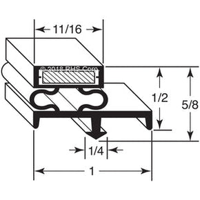 17-159, 6700008 , DELFIELD, GASKET, 16" X 48" S/I GRAY Compatible with  DELFIELD 6700008