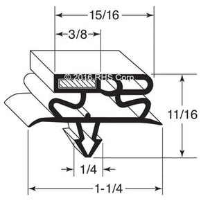 61-418, 221878 , TRUE, GASKET, 26-1/2" X 26-3/4" OD Compatible with  TRUE 221878