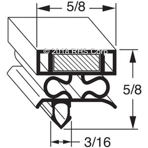 17-485, 1701314 , DELFIELD, GASKET, 24-7/8" X 29-5/8", BLACK Compatible with  DELFIELD 1701314