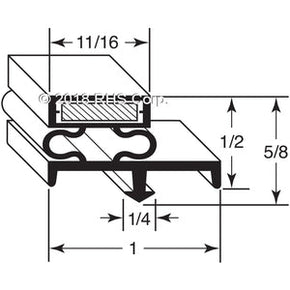 11-545, 2672158 , FLORIDA STAINLESS, GASKET, 8" X 16-3/8" Compatible with  FLORIDA STAINLESS 2672158