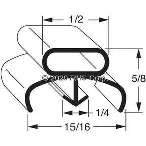 27-092, 712-024D-01 , BEVERAGE-AIR, GASKET, 15" X 33" LID FOR SM34 Compatible with  BEVERAGE-AIR  712-024D-01