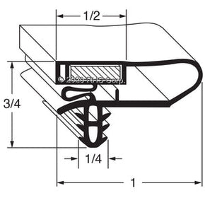 12-128, GA.4330207 , HUSSMANN, GASKET, 29-3/4" X 72-3/4" -GJ- Compatible with  HUSSMANN  GA.4330207