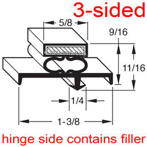 75-078, 7-1048-BR , TAFCO, GASKET, 36" X 76-7/8"R/H SV Compatible with  TAFCO  7-1048-BR