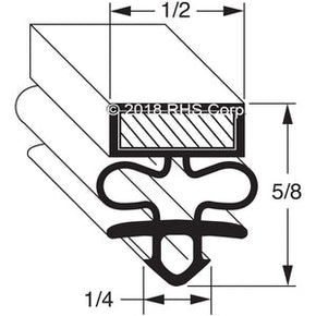 17-472, 1701342 , DELFIELD, GASKET, 22-5/8" X 28-1/8", BLACK Compatible with  DELFIELD 1701342