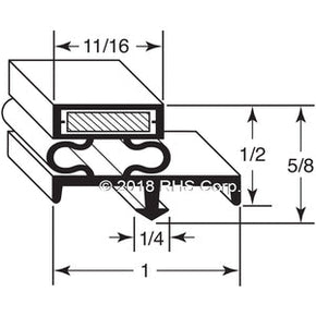 34-077, 44-1101 , KELVINATOR, GASKET, 11-1/4" X 21-1/4" Compatible with  KELVINATOR  44-1101