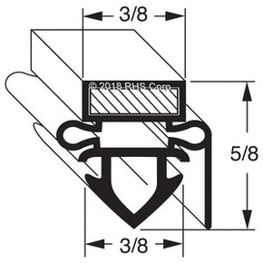 27-646, R3903-430 , BEVERAGE-AIR, GASKET, 22-3/4" X 53" NS Compatible with  BEVERAGE-AIR  R3903-430