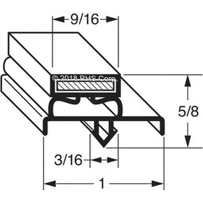 27-672, 703-678C , BEVERAGE-AIR, GASKET, 19-3/8" X 30-1/8", BLACK Compatible with  BEVERAGE-AIR  703-678C