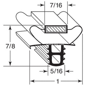 17-003, 1702542 , DELFIELD, GASKET, 13" X 27-7/8", 4S, GRAY Compatible with  DELFIELD 1702542