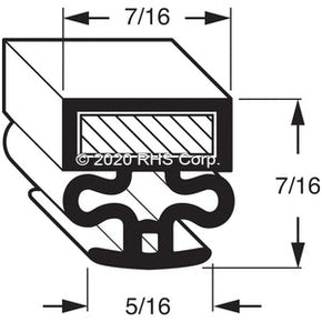 44-254, 133863 , NORLAKE, GASKET, 24-1/2" X 59-1/2", BLACK Compatible with  NORLAKE 133863