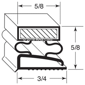 07-601, 13202 , ALADDIN TEMP RITE, GASKET 26" X 48" MAG DK GRY Compatible with  ALADDIN TEMP RITE 13202