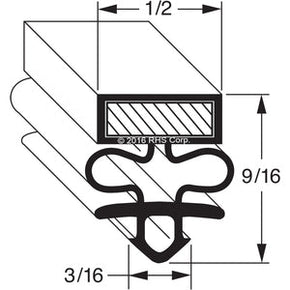 17-604, 1701292 , DELFIELD, GASKET, 24-3/4" X 59" Compatible with  DELFIELD 1701292