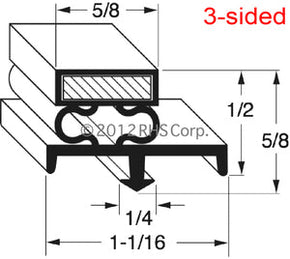 59-124, 7200402 , TYLER, GASKET, 38-1/8 X 77" 3S Compatible with  TYLER 7200402