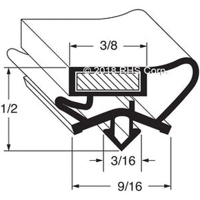 34-137, 10-0822-02 , KELVINATOR, GASKET, 28-5/8" X 62-5/8" Compatible with  KELVINATOR  10-0822-02