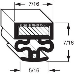 12-149, 18-S-228 , HUSSMANN, GASKET, 24-1/4" X 59-3/4" Compatible with  HUSSMANN  18-S-228