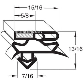 61-336, 210832 , TRUE, GASKET, 24-1/2" 42-5/8" OD Compatible with  TRUE 210832