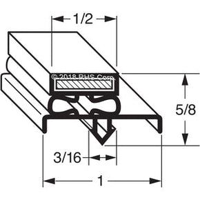 27-287, 703-963D-12 , BEVERAGE-AIR, GASKET, 27-3/4" X 53-7/8" -GJ- Compatible with  BEVERAGE-AIR  703-963D-12