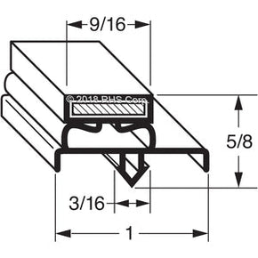 27-703, 703-963D-25 , BEVERAGE-AIR, GASKET, 11-1/8" X 21-1/8" SI Compatible with  BEVERAGE-AIR  703-963D-25