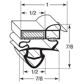 61-092, 980682 , TRUE, GASKET, 22-3/4 X 59-3/4 OD Compatible with  TRUE 980682